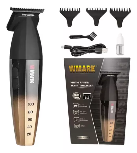 MAKINE QETHJE WMARK Trimmer WMARK NG‑325 – 9000 RPM, Bateri 2000 mAh, Tehe Ceramic &amp; Metal, Përdorim deri 240 min