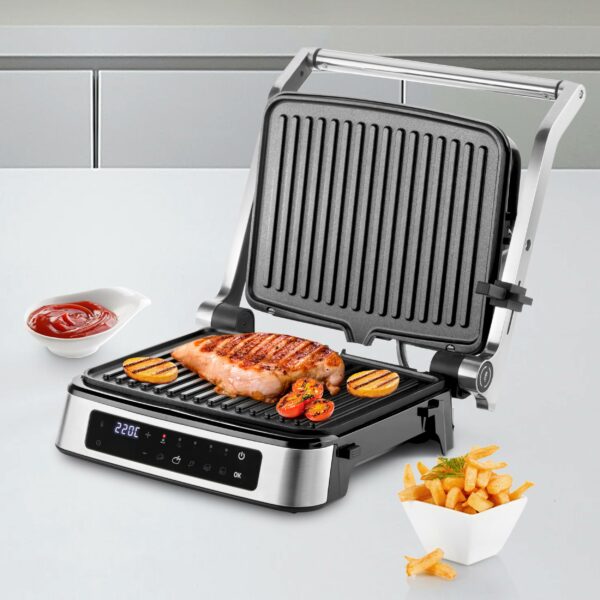 Ufesa Everest Contact Grill 2000W – Stainless Steel, Touch Screen & 5 Programe