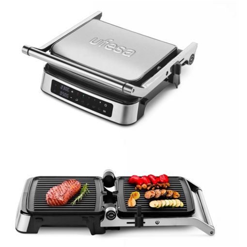 Ufesa Everest Contact Grill 2000W – Stainless Steel, Touch Screen & 5 Programe