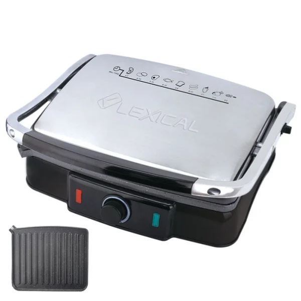 Lexical LSM‑2507 2200W Grill &amp; Sandwich Maker – Pllakë Graniti, Hapje 180°
