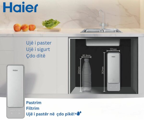 Purifikues Uji Haier HRO15-600G – 5 nivele filtrimi, ekran LED, efikasitet 60%