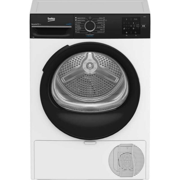 Tharëse Beko BM3T3924WBB 9 kg – Efikasitet maksimal me pompë nxehtësie
