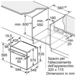 Furrë Inkaso Bosch HBA534BB3 – 71 L, 7 Funksione Gatimi &amp; EcoClean për Rezultate perfekte