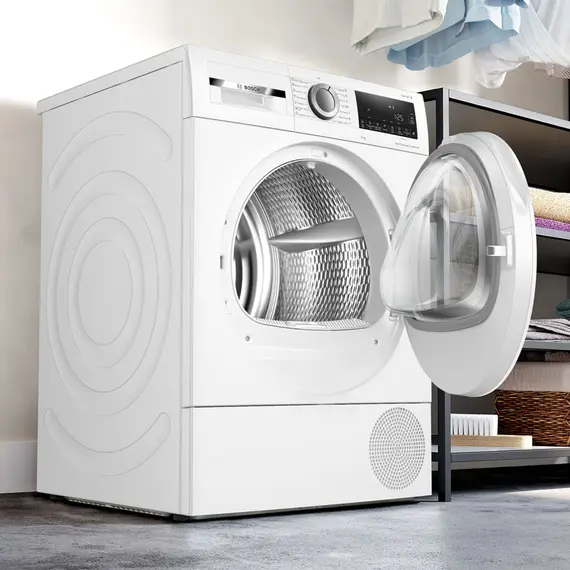 Tharëse Rrobash Bosch WQG14591BY – 9 kg, Pompë Nxehtësie &amp; AutoDry për Tharje Precize